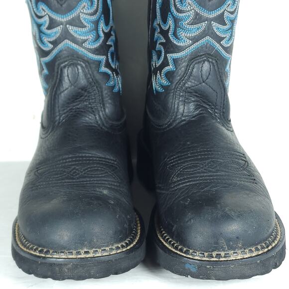 ARIAT Women's Fatbaby US8,5B Black Leather Embroidered Cowgirl Western Boots - Picture 4 of 16